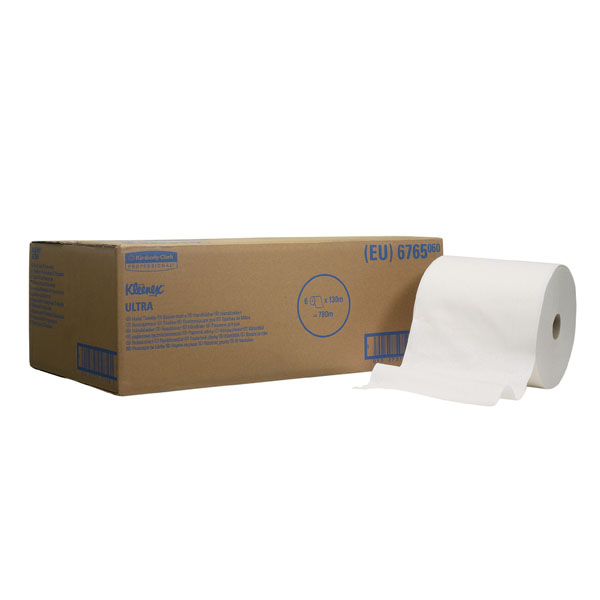 Kleenex Ultra Hand Towel Roll White 2 Ply 130m