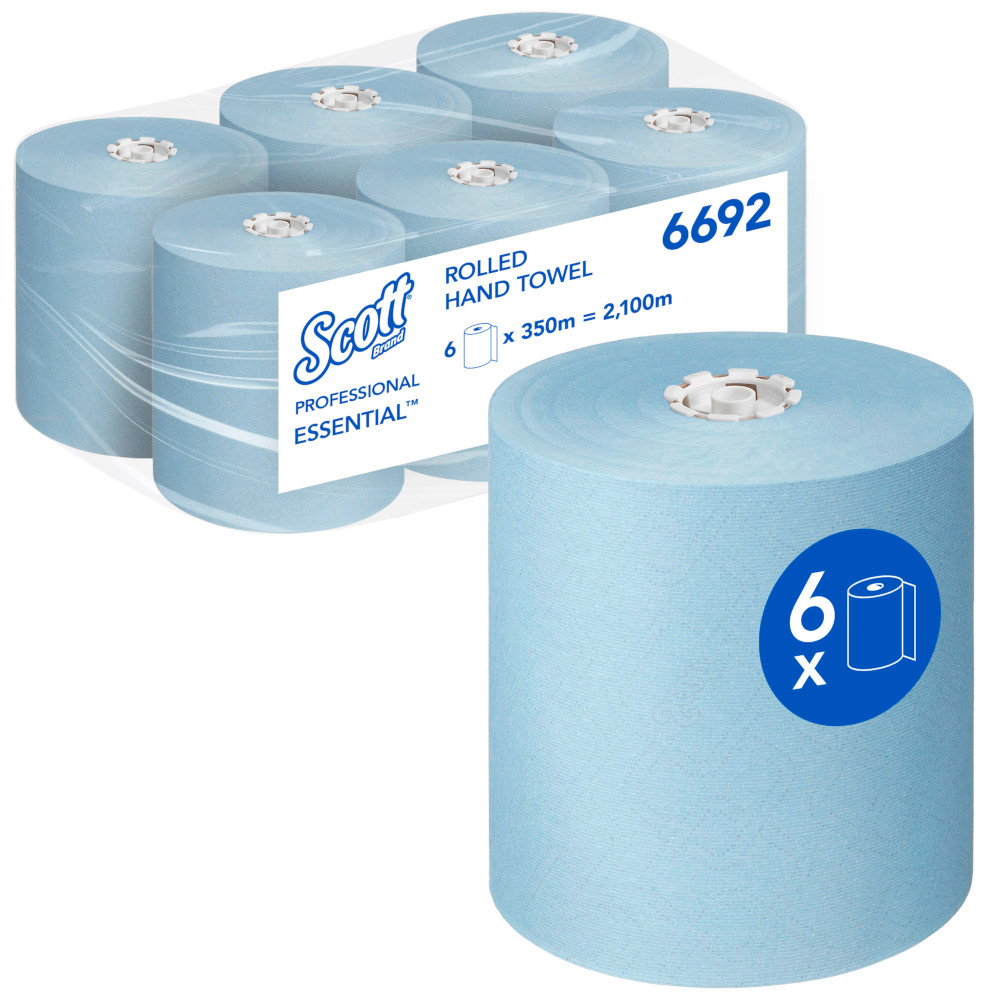 Scott Essential Hand Towel Roll Blue 1 Ply 350m