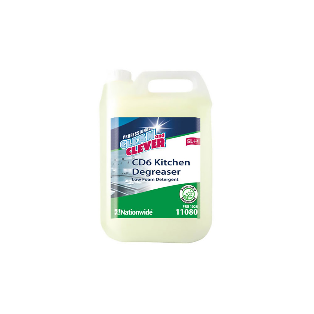 Clean & Clever CD6 Kitchen Detergent & Degreaser – 2×5 L Food-Safe ...