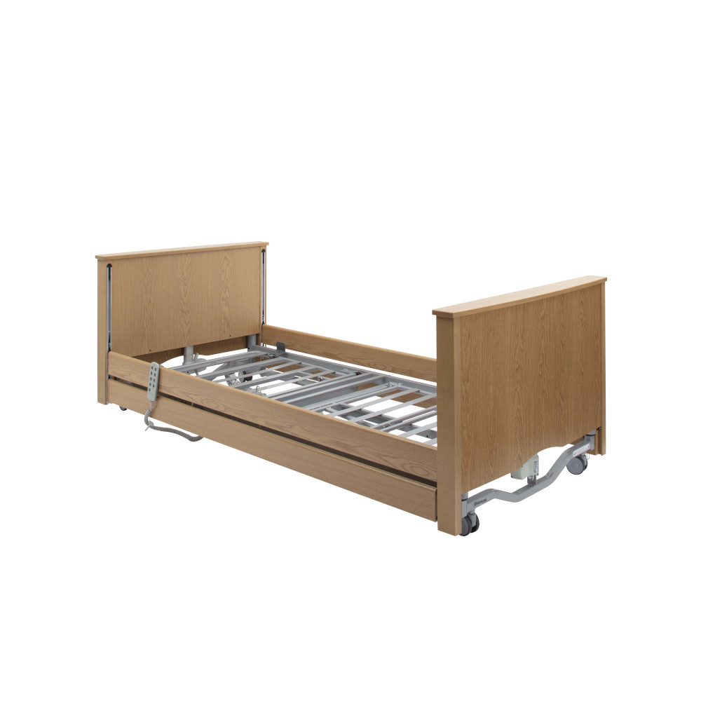 Bradshaw 2 Low Electric Profiling Bed | Adjustable Care Bed in Light Oak